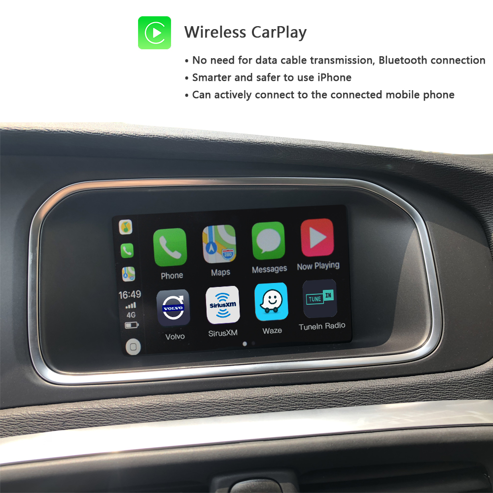 Car Play / Android Auto for Volvo XC60, S60, V60, XC70, V70, V40 2015-2019